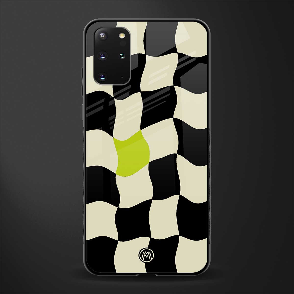 trippy pastel checks glass case for samsung galaxy s20 plus image