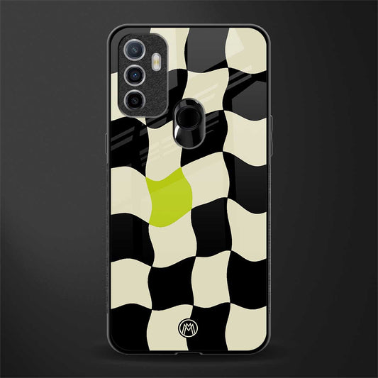 trippy pastel checks glass case for oppo a53 image