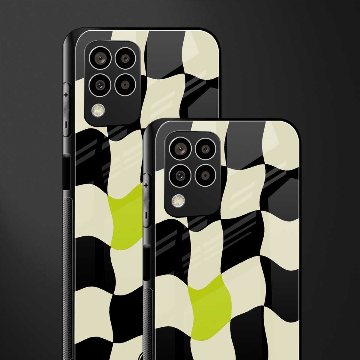 trippy pastel checks back phone cover | glass case for samsung galaxy m33 5g