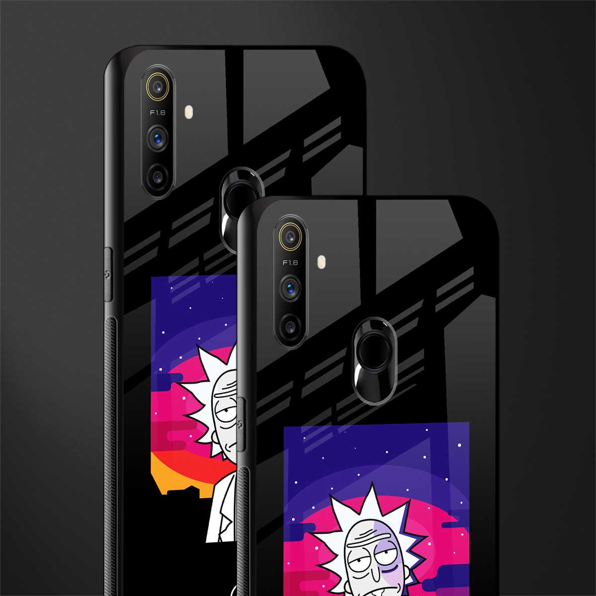 trippy rick sanchez glass case for realme narzo 20a image-2