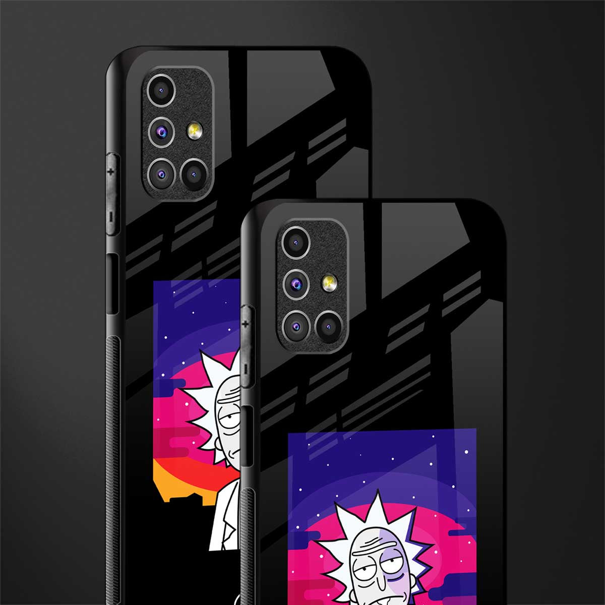 trippy rick sanchez glass case for samsung galaxy m51 image-2