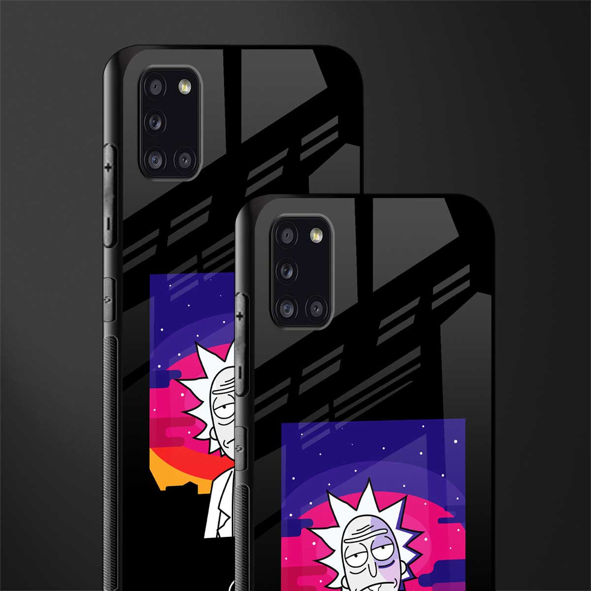 trippy rick sanchez glass case for samsung galaxy a31 image-2