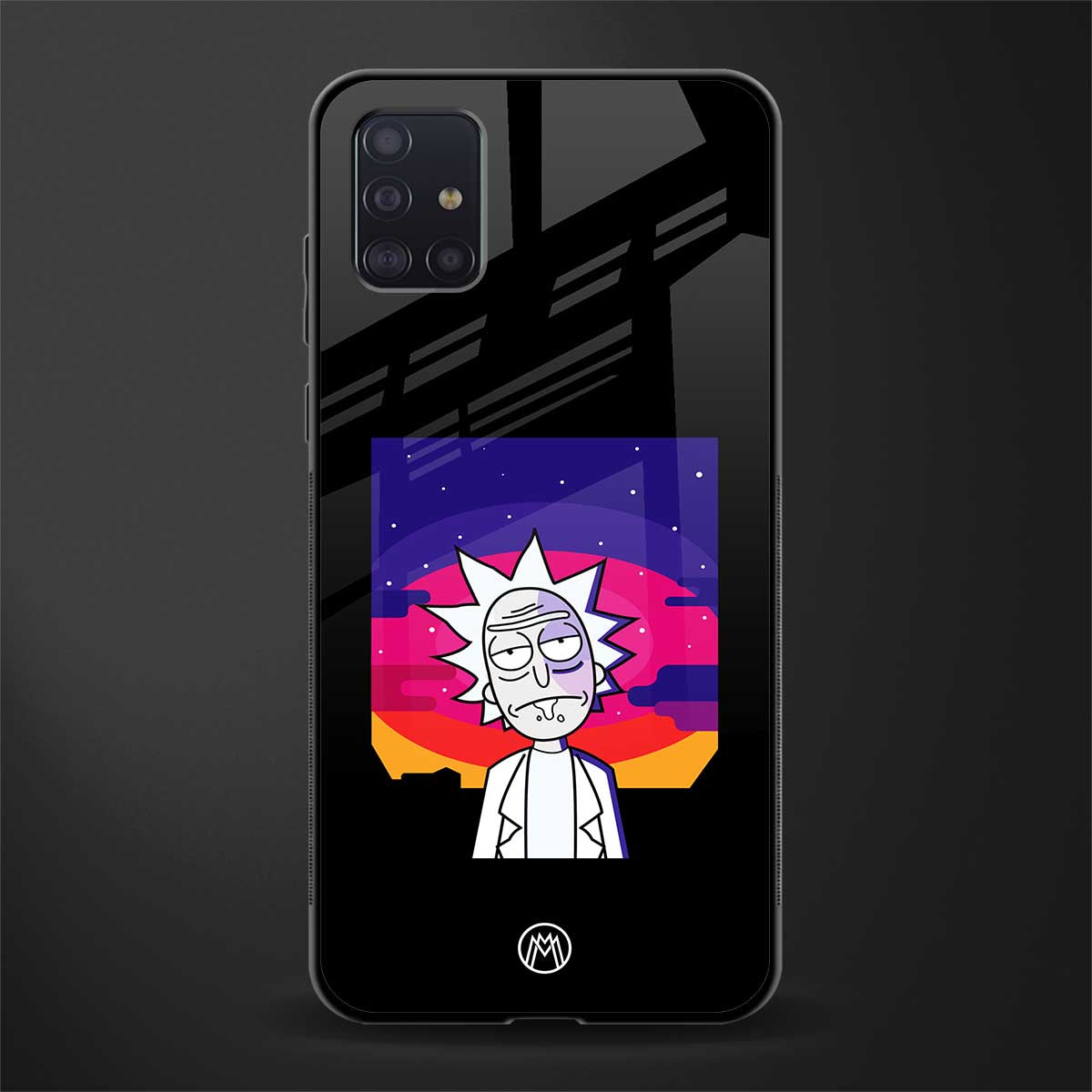 trippy rick sanchez glass case for samsung galaxy a71 image