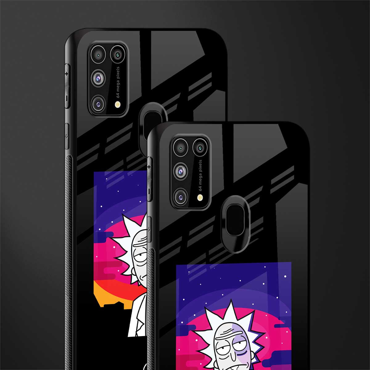 trippy rick sanchez glass case for samsung galaxy m31 prime edition image-2
