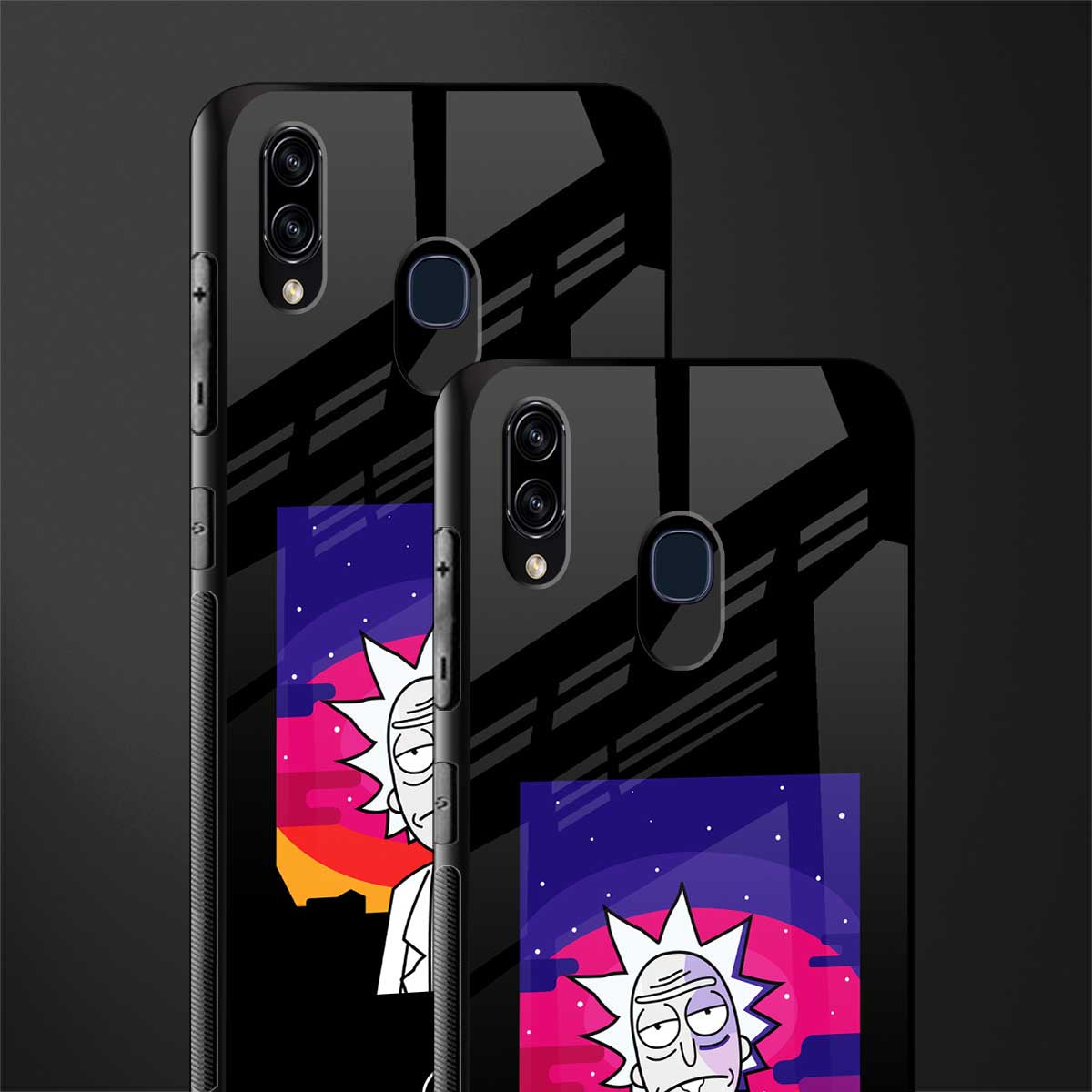 trippy rick sanchez glass case for samsung galaxy a20 image-2