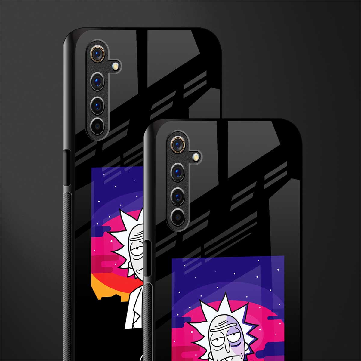 trippy rick sanchez glass case for realme 6i image-2