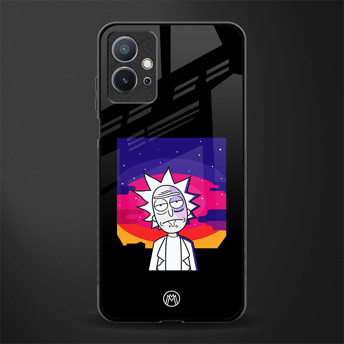 trippy rick sanchez glass case for vivo y75 5g image