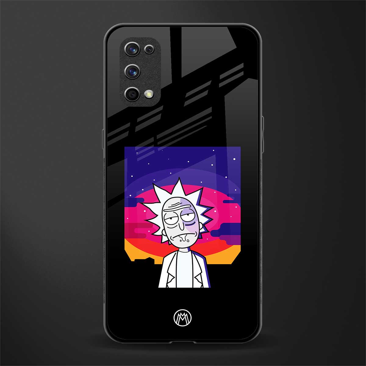 trippy rick sanchez glass case for realme x7 pro image