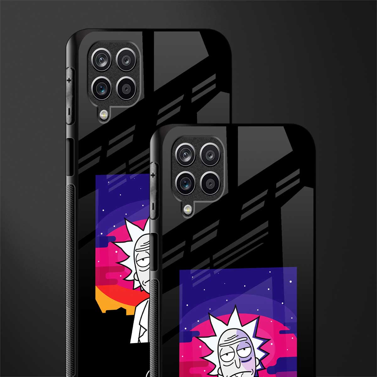 trippy rick sanchez glass case for samsung galaxy m12 image-2