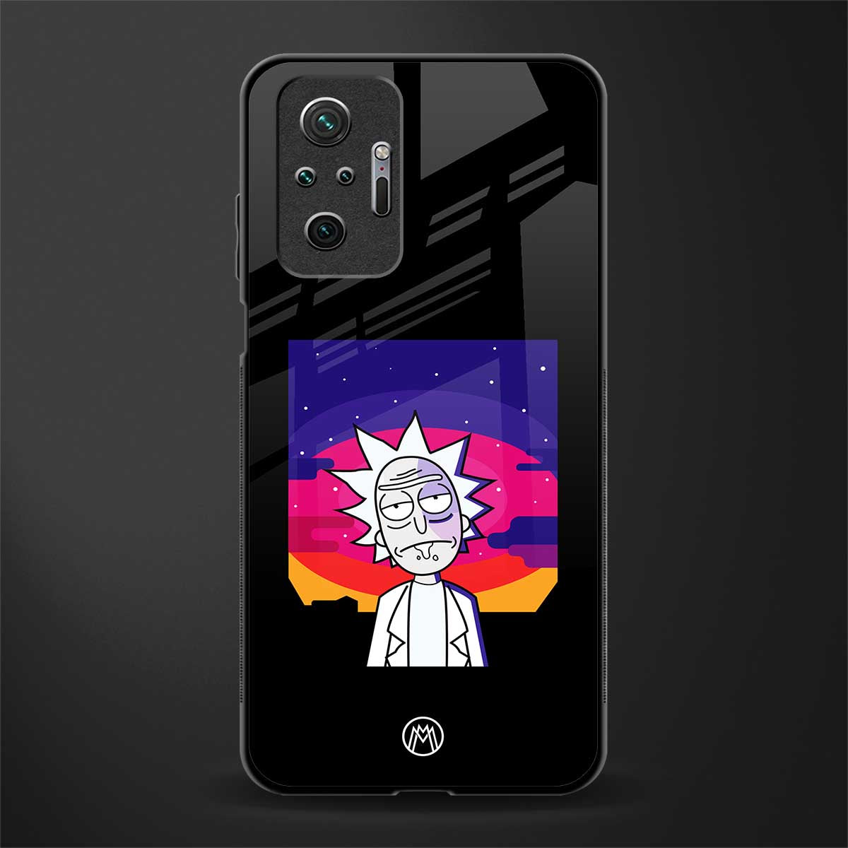 trippy rick sanchez glass case for redmi note 10 pro image