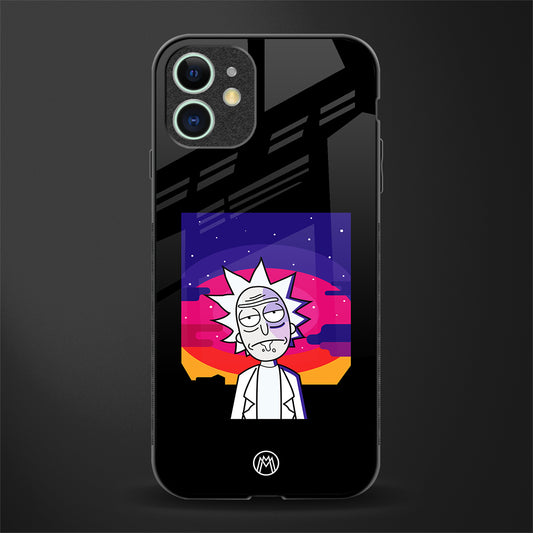 trippy rick sanchez glass case for iphone 11 image