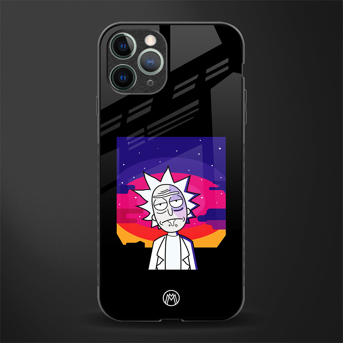 trippy rick sanchez glass case for iphone 11 pro image