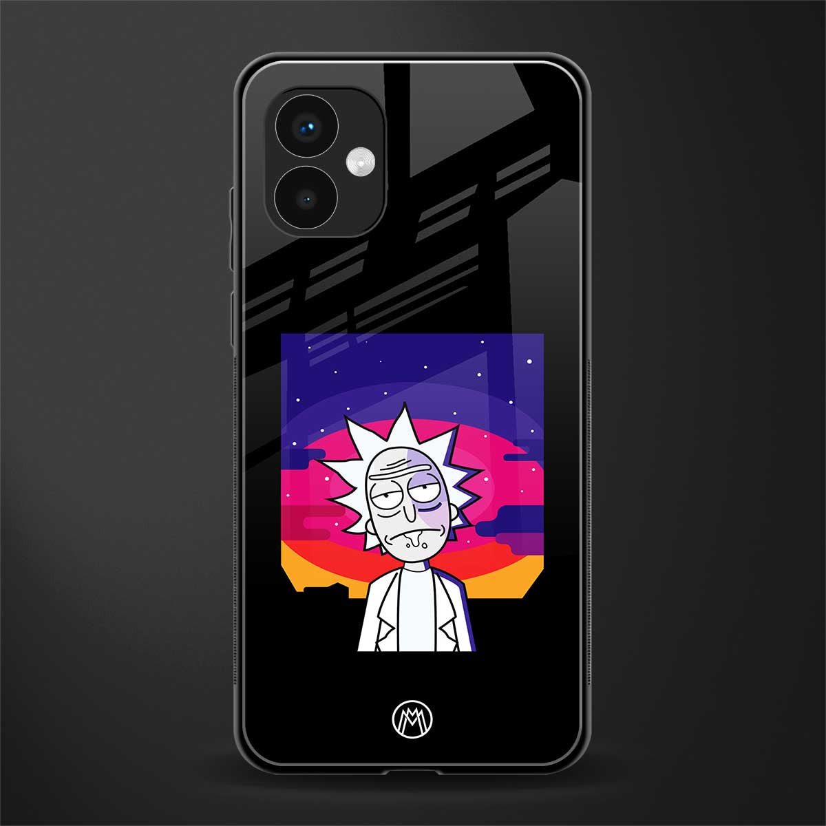 trippy rick sanchez back phone cover | glass case for samsung galaxy a04