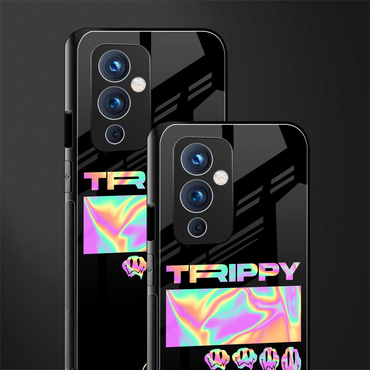 trippy trippy back phone cover | glass case for oneplus 9