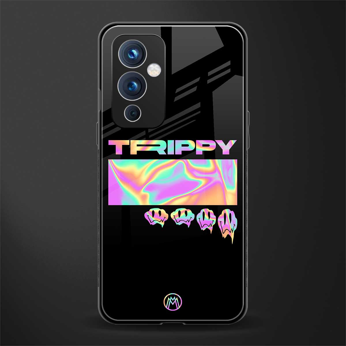 trippy trippy back phone cover | glass case for oneplus 9