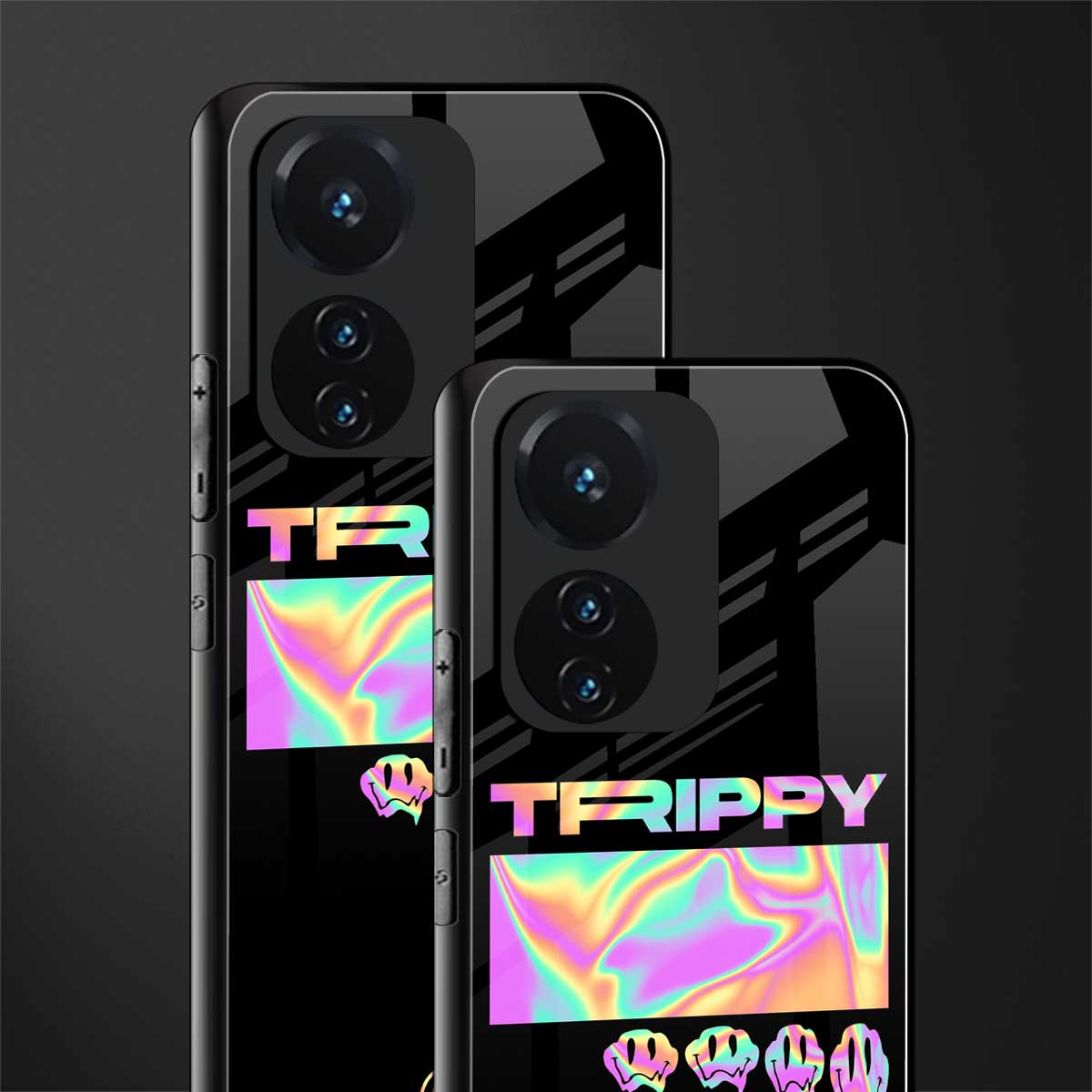 trippy trippy back phone cover | glass case for vivo t1 44w 4g
