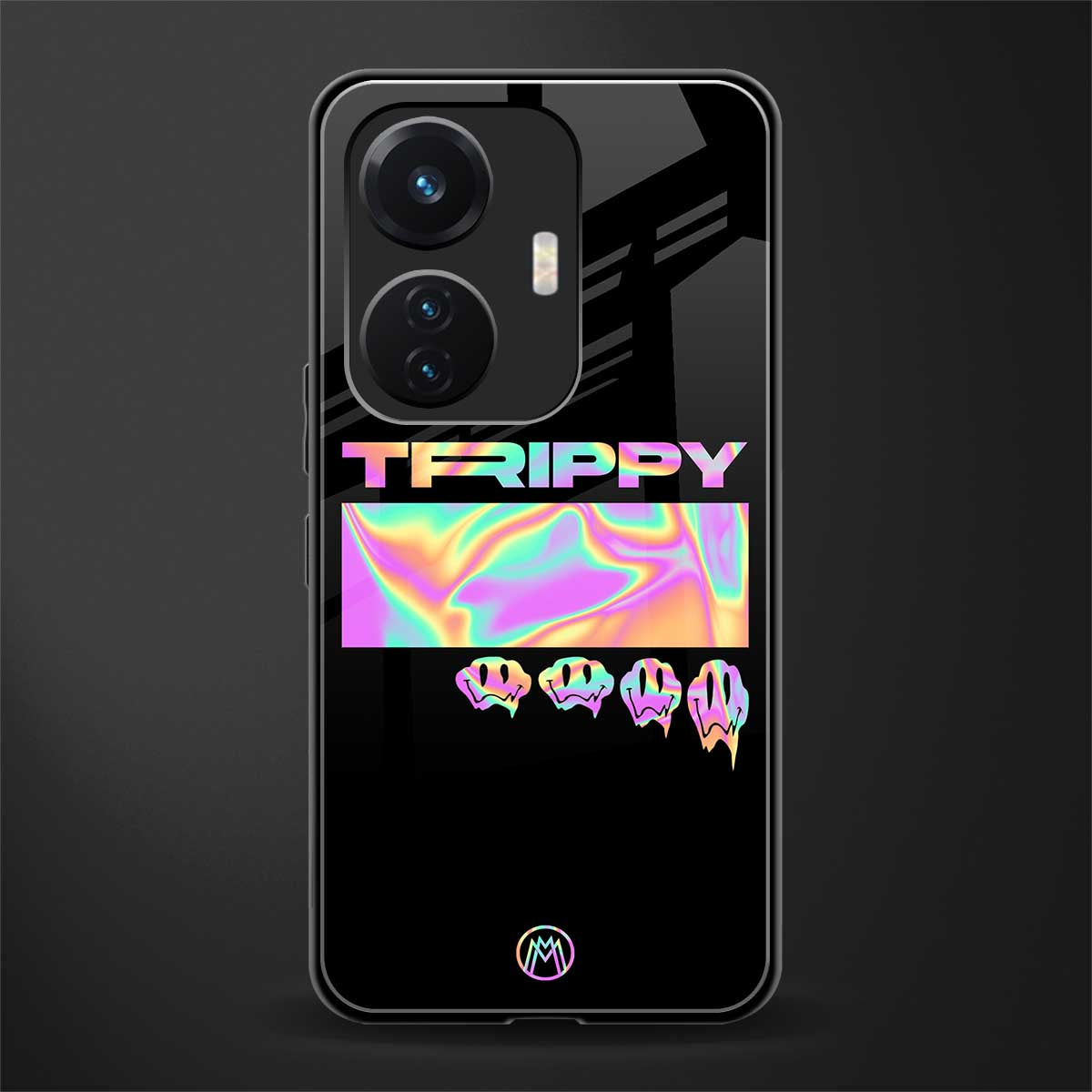 trippy trippy back phone cover | glass case for vivo t1 44w 4g