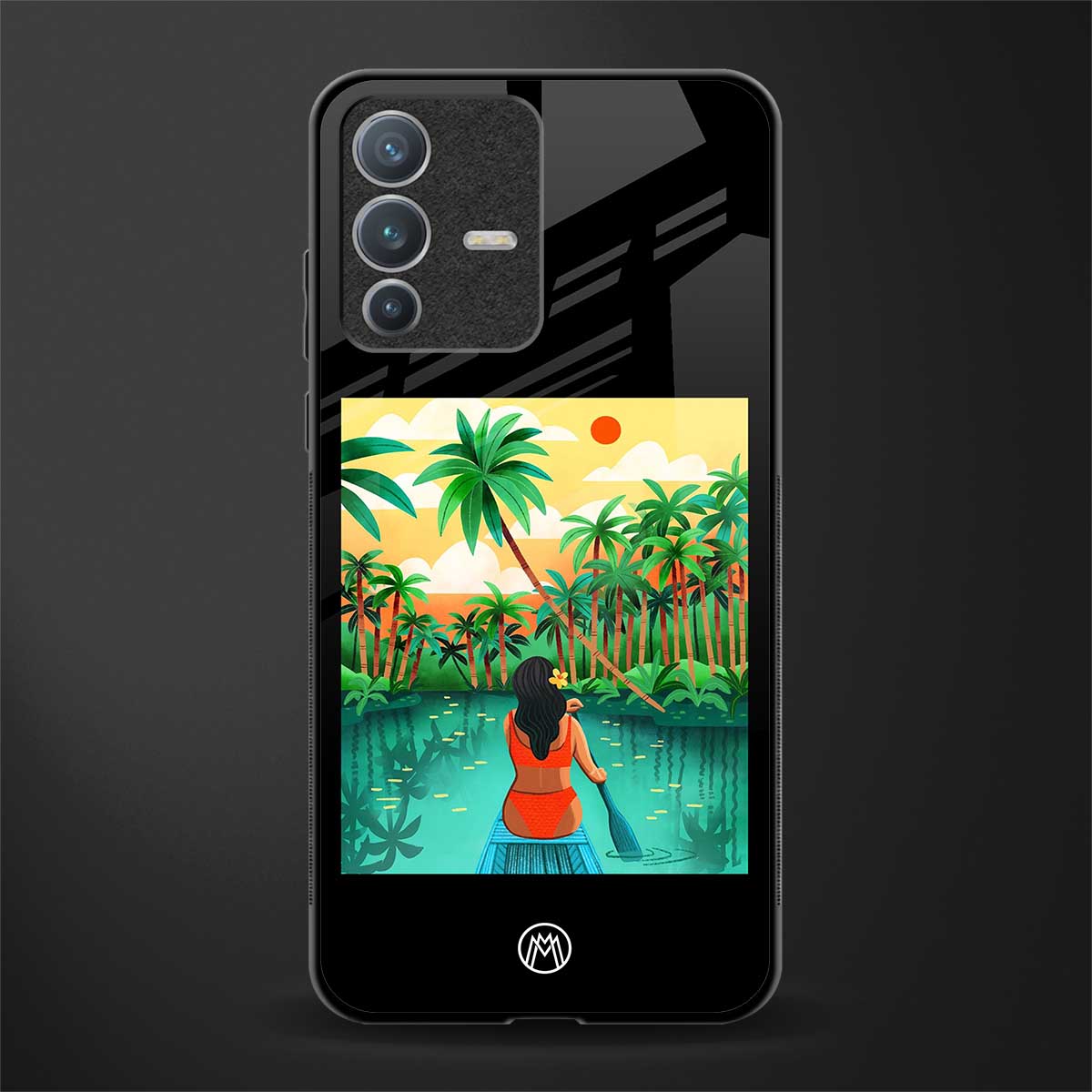 tropical girl glass case for vivo v23 pro 5g image