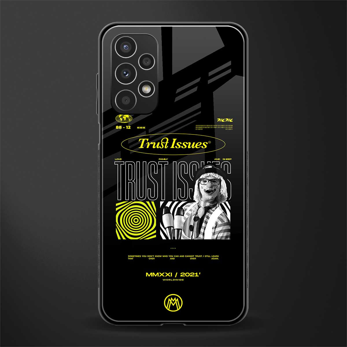 trust issues back phone cover | glass case for samsung galaxy a13 4g