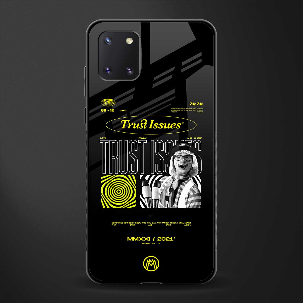 trust issues glass case for samsung a81 image