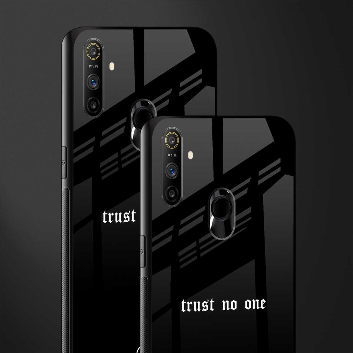 trust no one aesthetic quote glass case for realme narzo 10a image-2