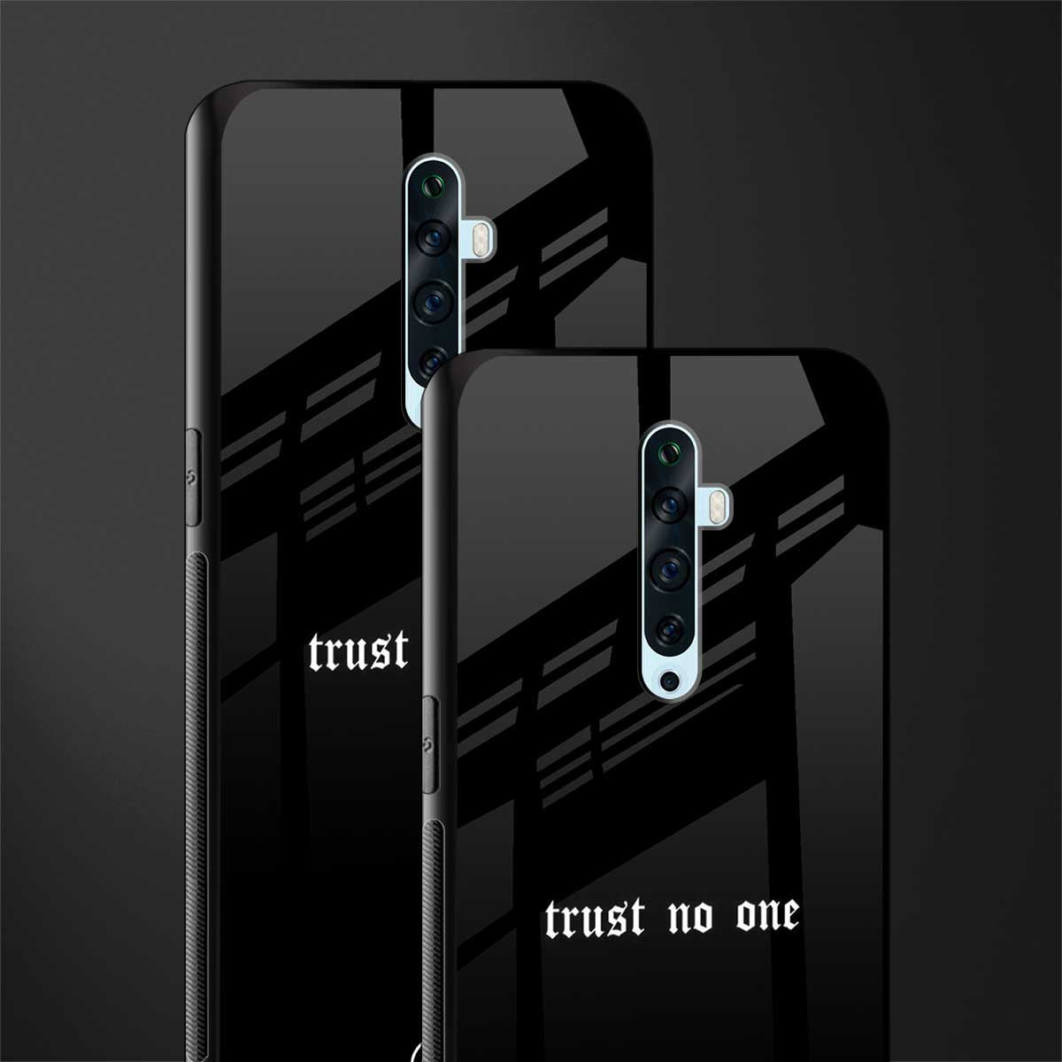 trust no one aesthetic quote glass case for oppo reno 2z image-2