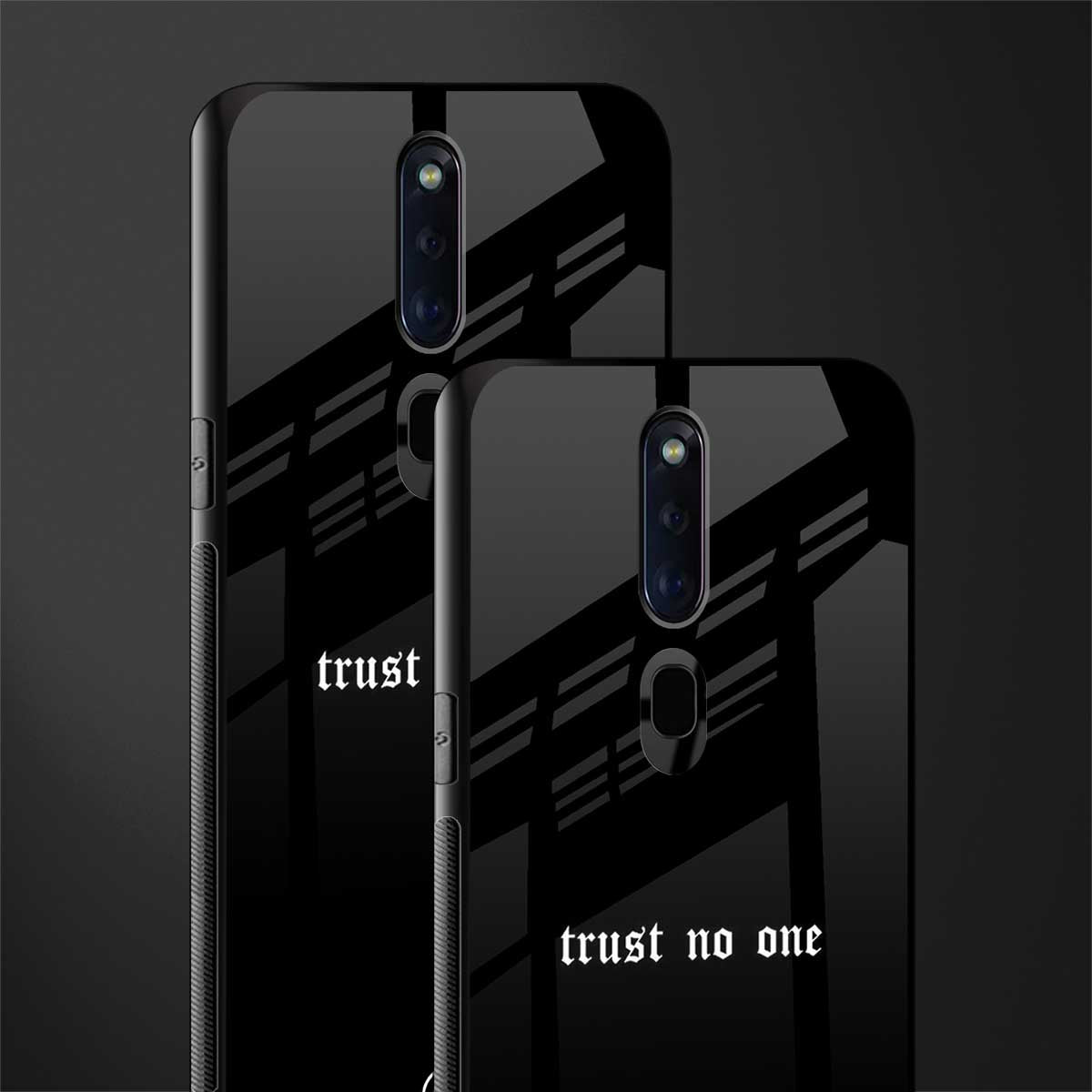 trust no one aesthetic quote glass case for oppo f11 pro image-2