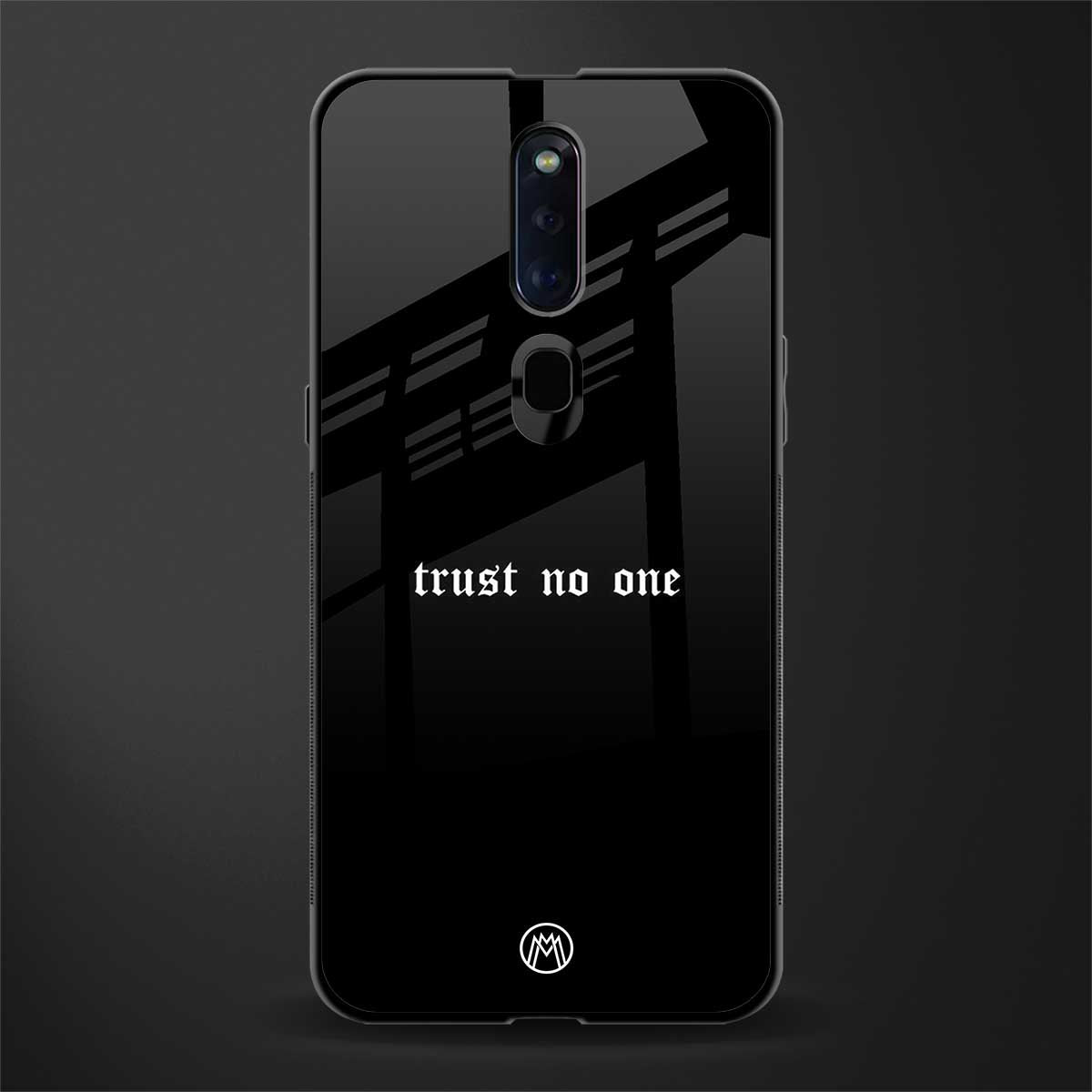 trust no one aesthetic quote glass case for oppo f11 pro image