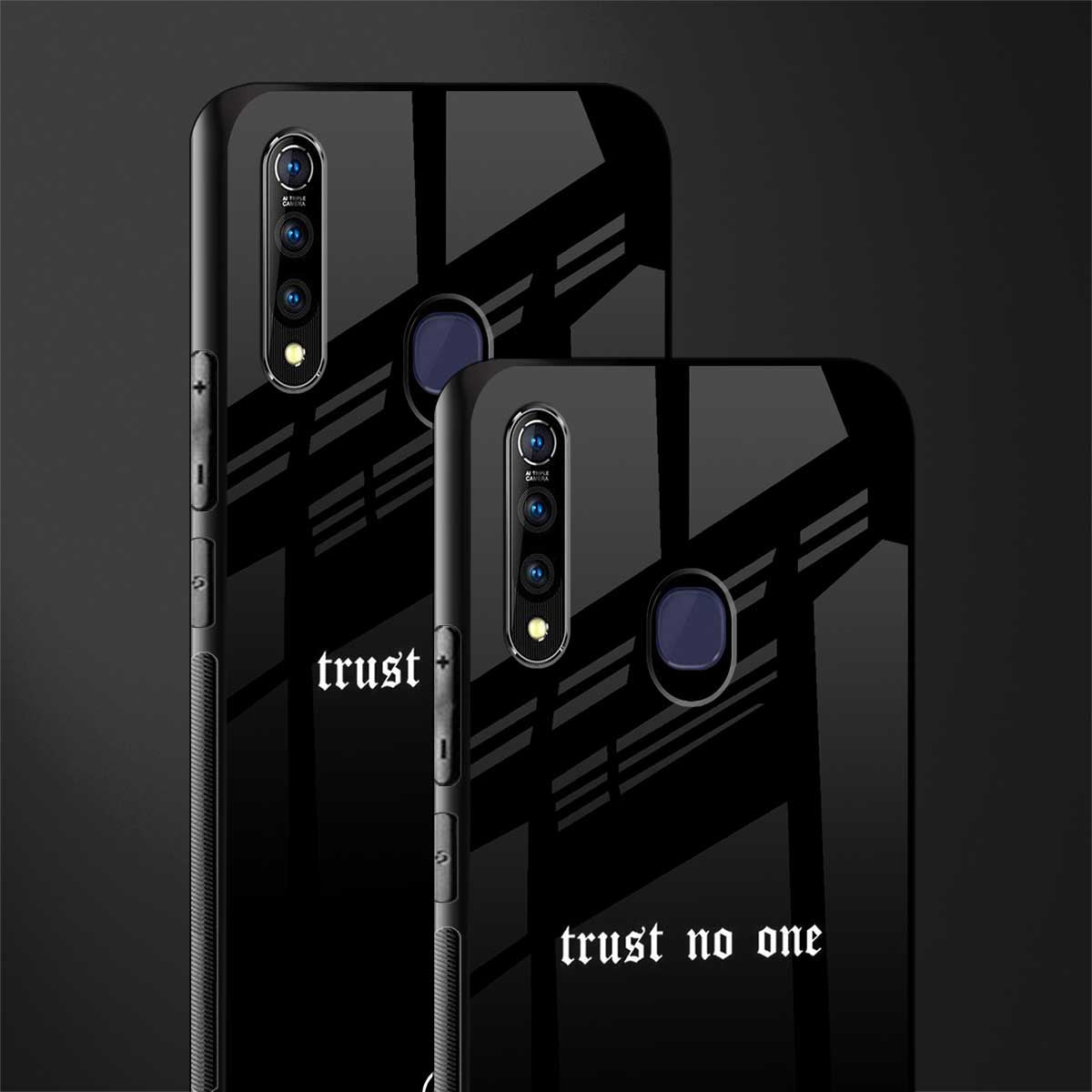 trust no one aesthetic quote glass case for vivo z1 pro image-2