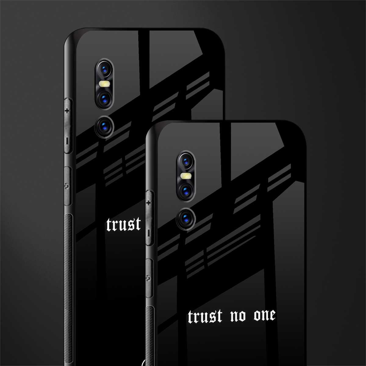 trust no one aesthetic quote glass case for vivo v15 pro image-2