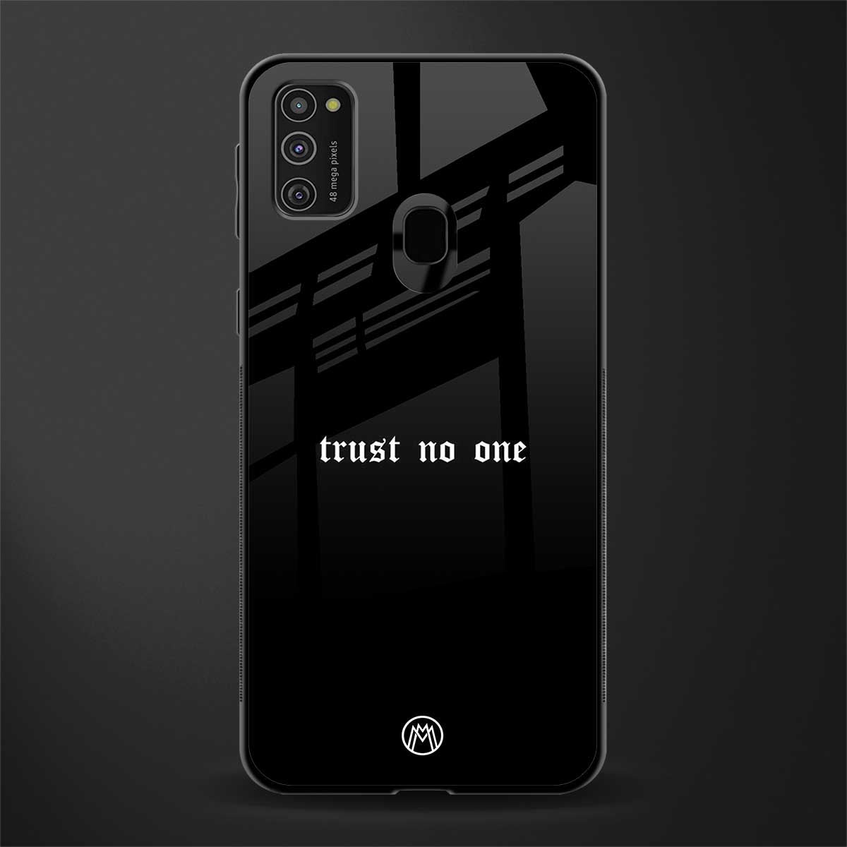 trust no one aesthetic quote glass case for samsung galaxy m21 image