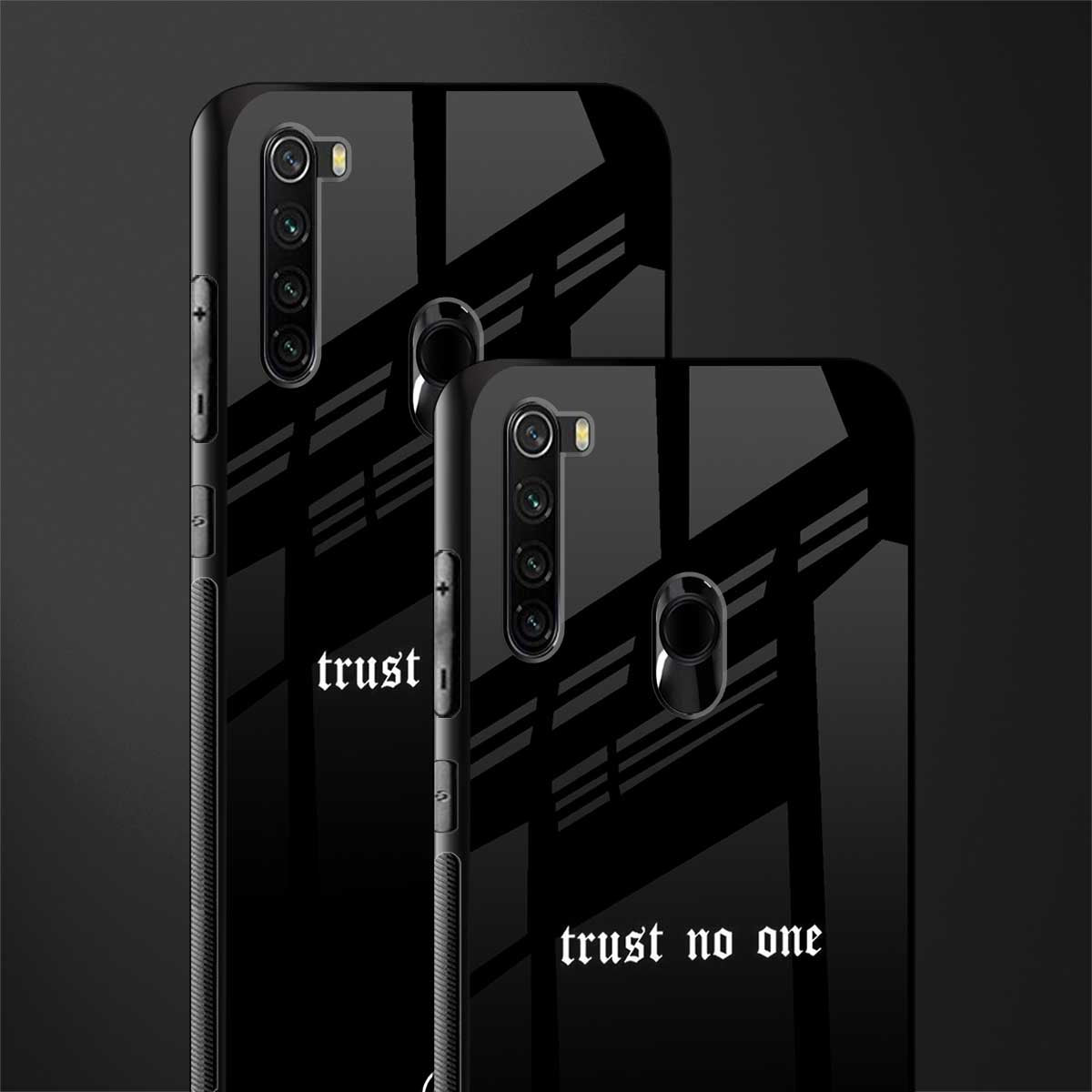 trust no one aesthetic quote glass case for redmi note 8 image-2