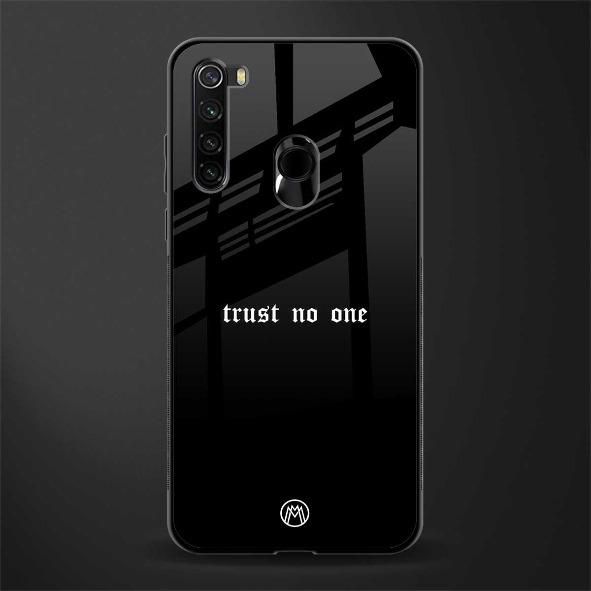 trust no one aesthetic quote glass case for redmi note 8 image
