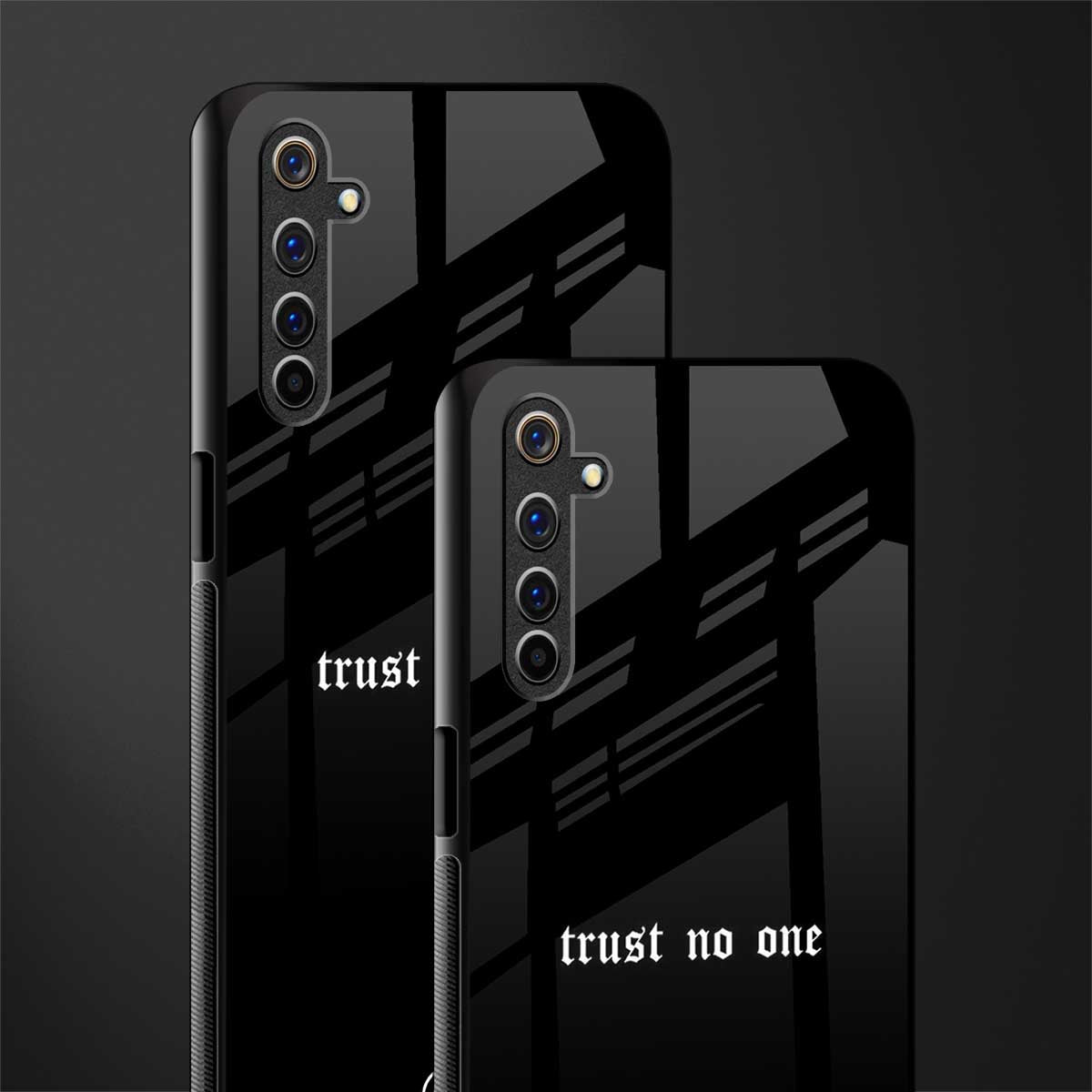 trust no one aesthetic quote glass case for realme 6i image-2