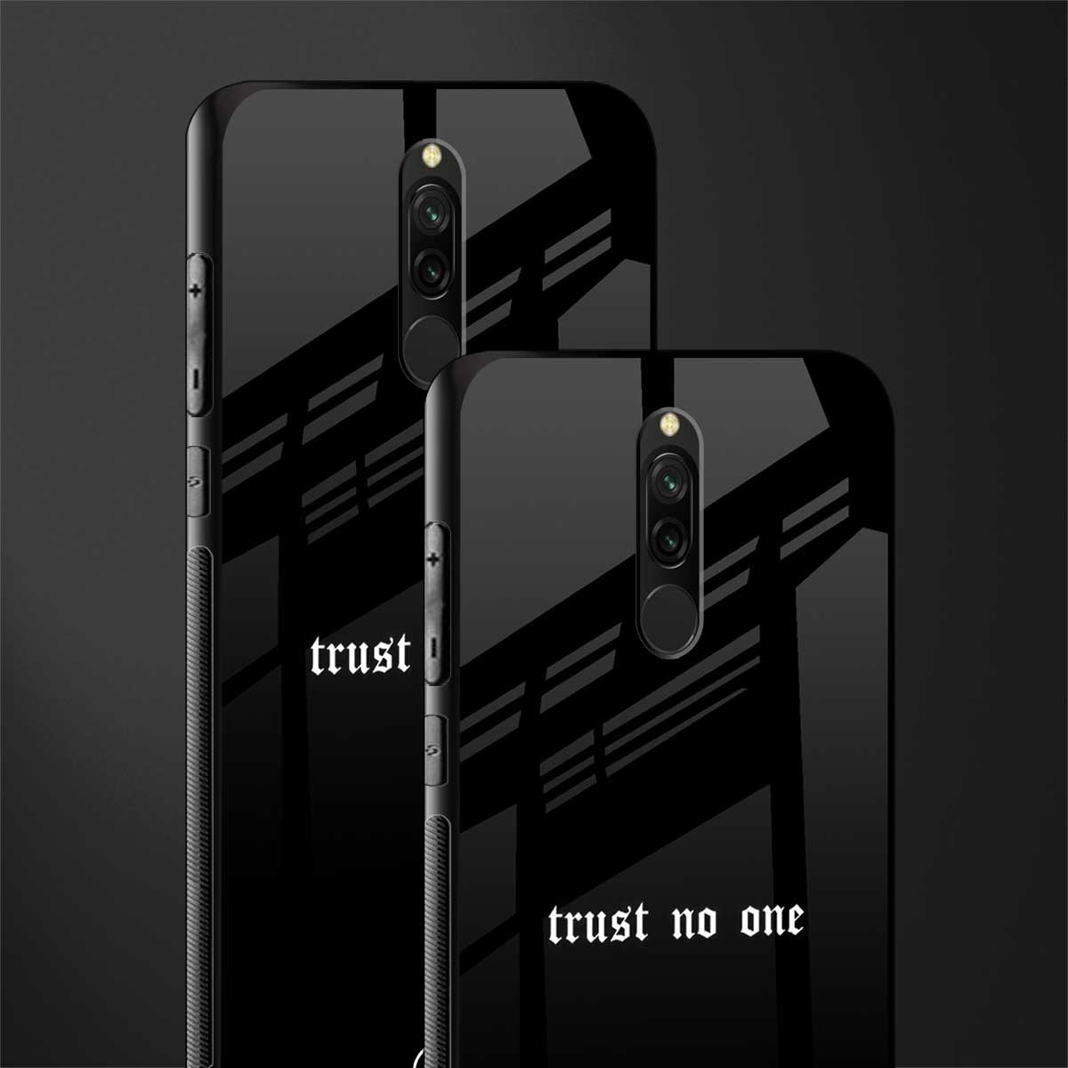 trust no one aesthetic quote glass case for redmi 8 image-2