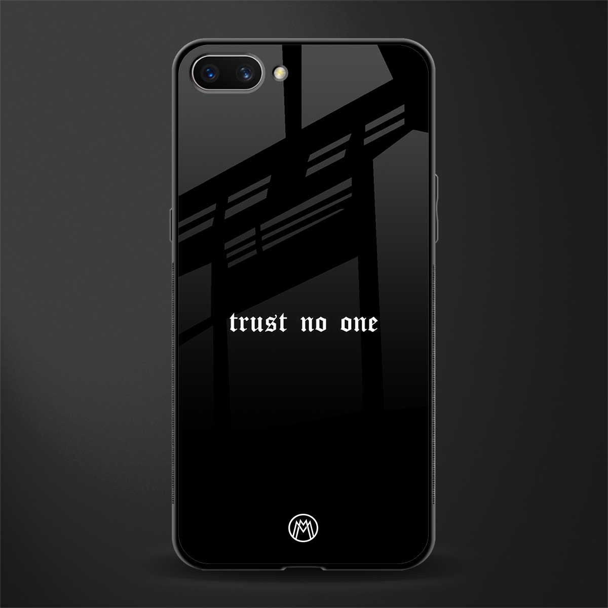 trust no one aesthetic quote glass case for realme c1 image