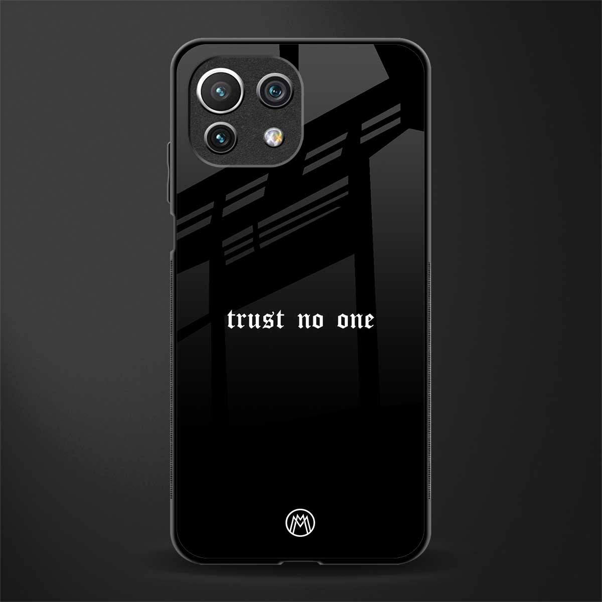 trust no one aesthetic quote glass case for mi 11 lite image