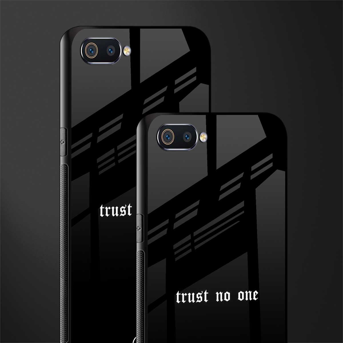 trust no one aesthetic quote glass case for oppo a1k image-2