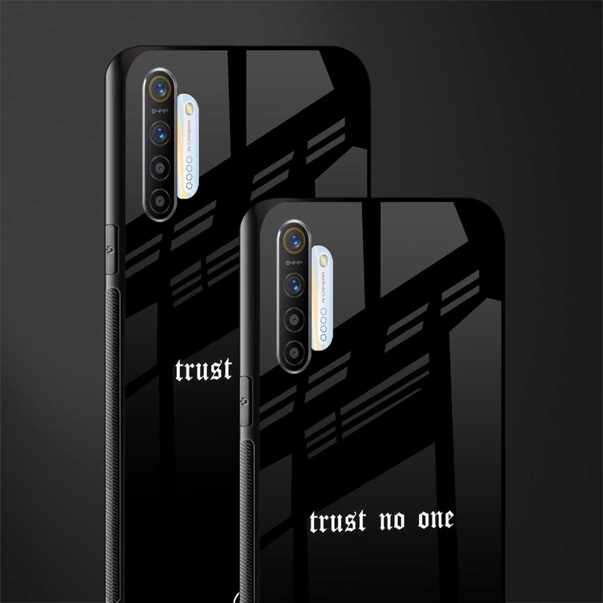 trust no one aesthetic quote glass case for realme x2 image-2