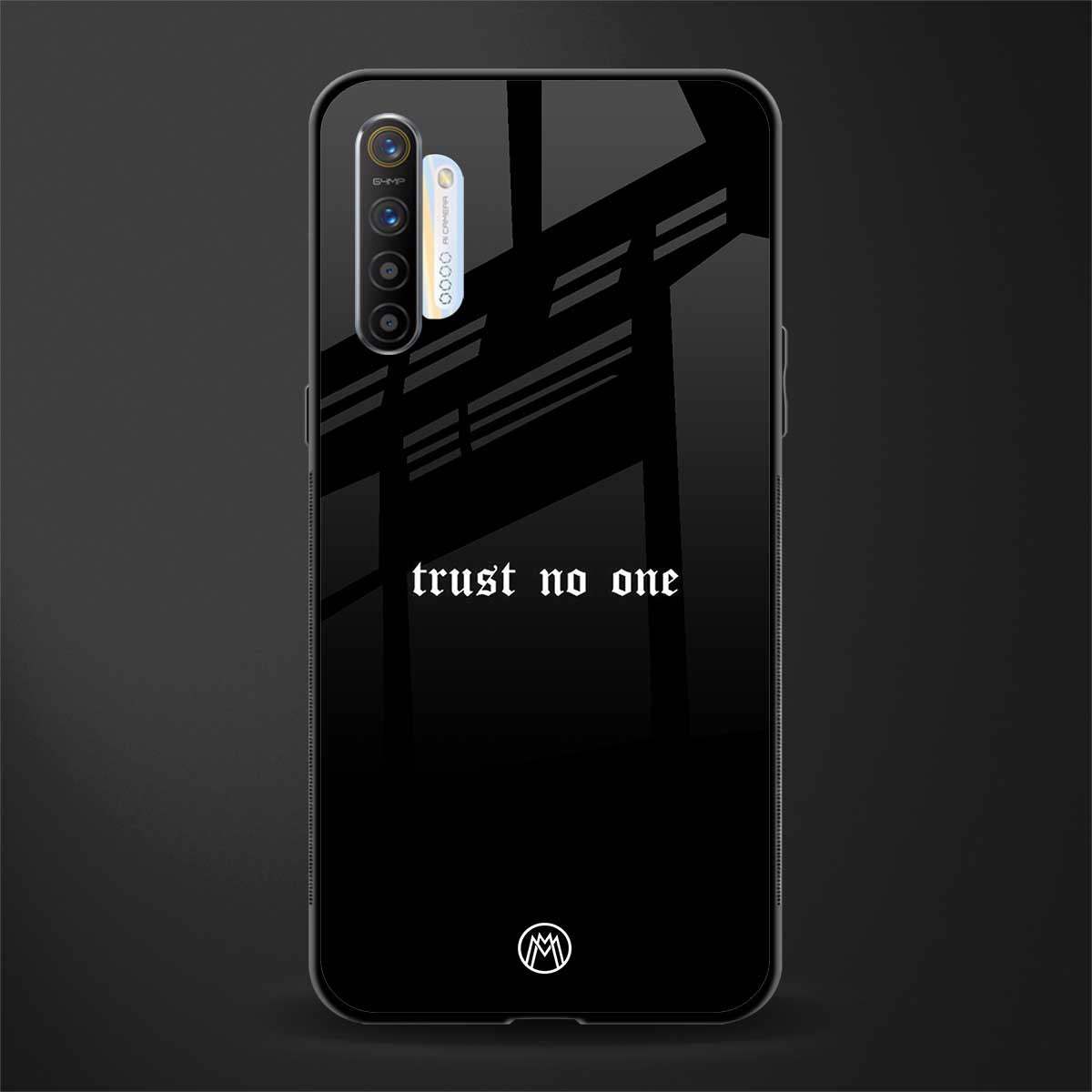 trust no one aesthetic quote glass case for realme x2 image