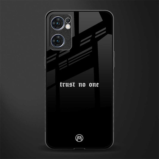 trust no one aesthetic quote glass case for oppo reno7 5g image