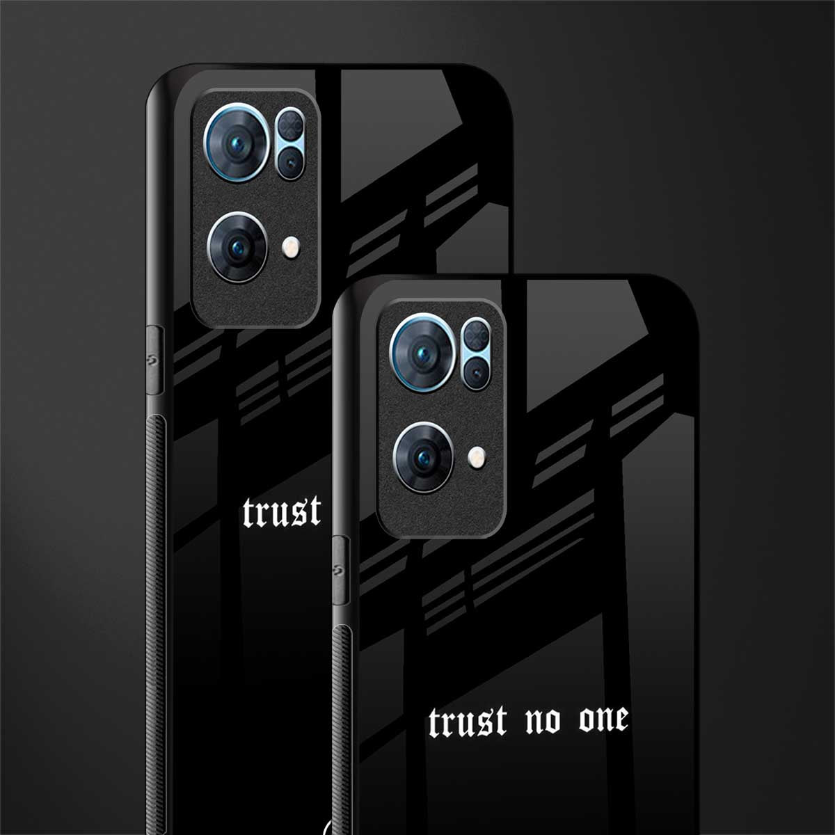 trust no one aesthetic quote glass case for oppo reno7 pro 5g image-2