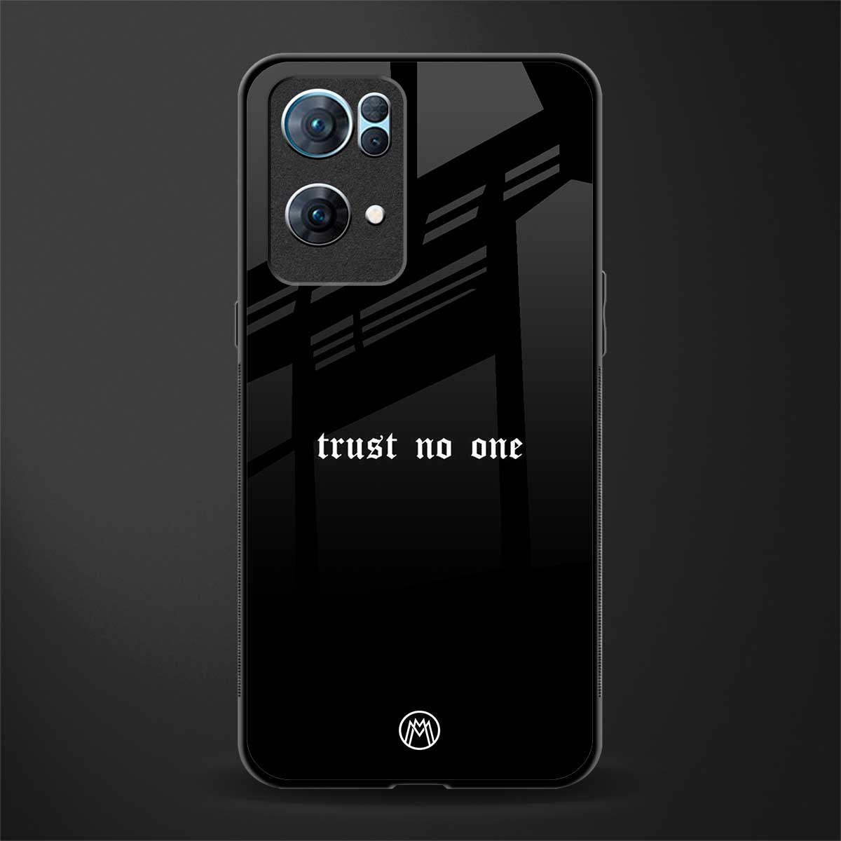 trust no one aesthetic quote glass case for oppo reno7 pro 5g image