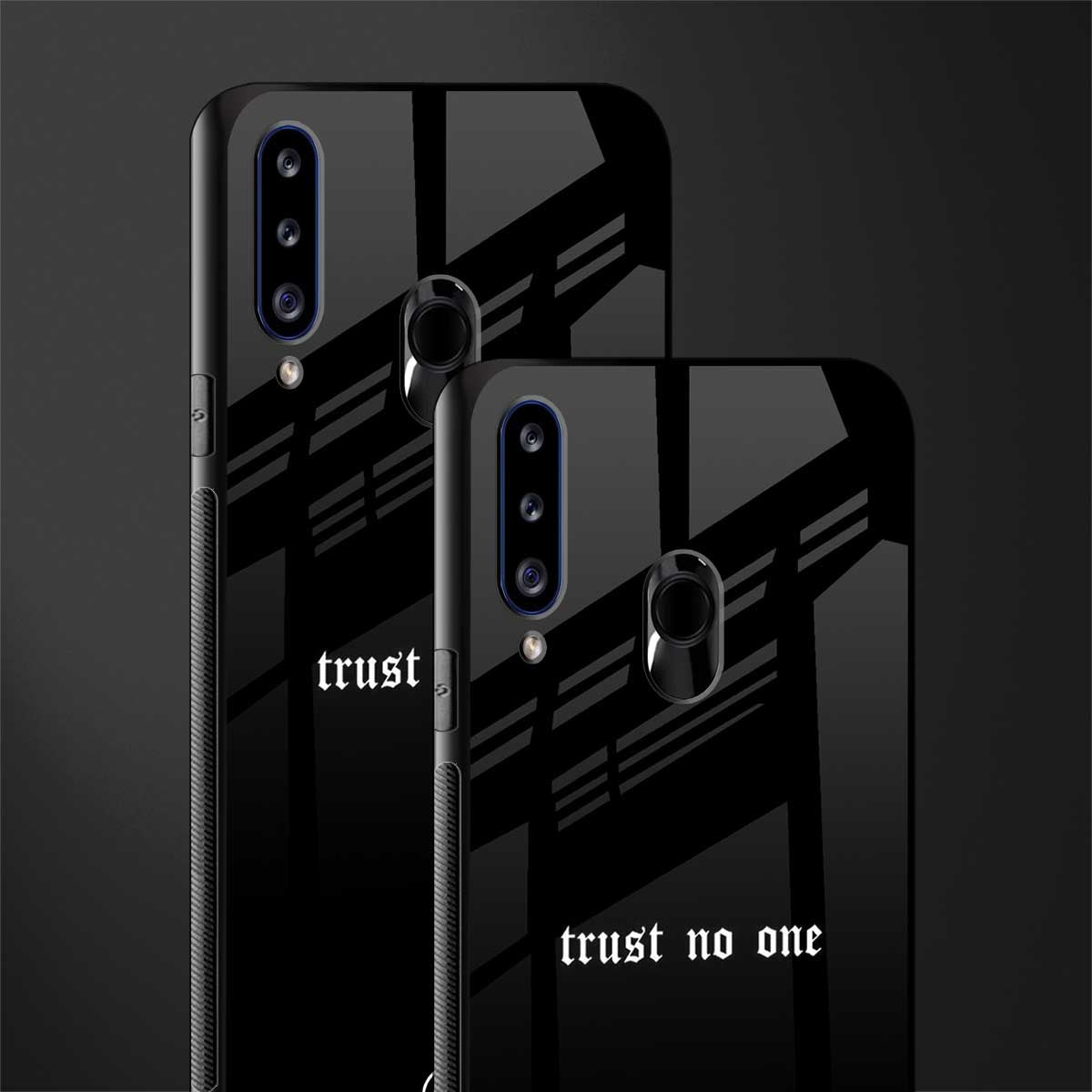 trust no one aesthetic quote glass case for samsung galaxy a20s image-2