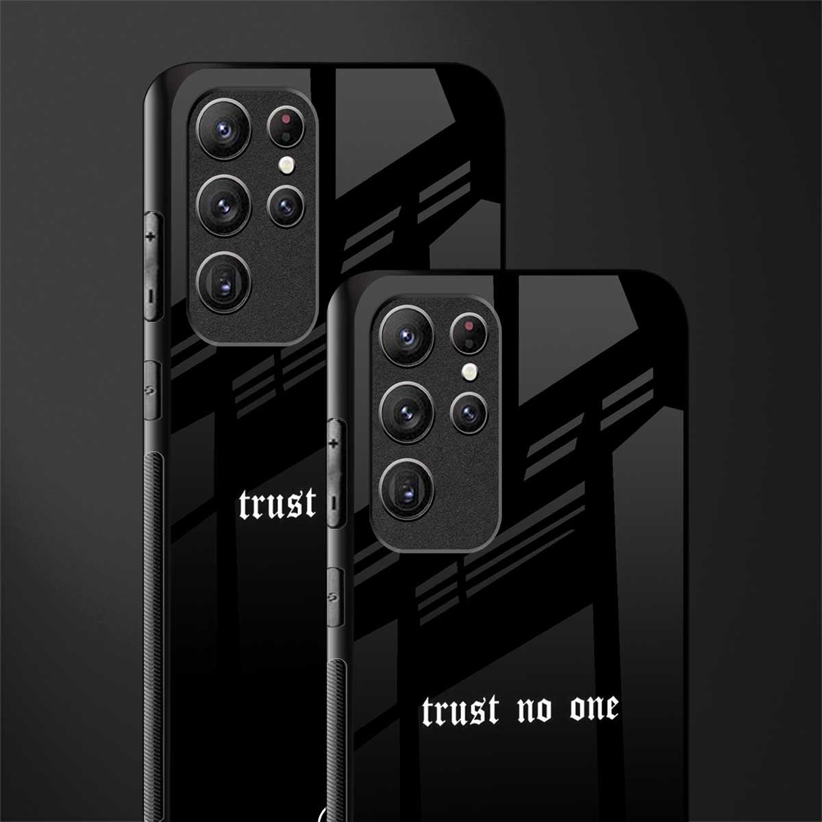 trust no one aesthetic quote glass case for samsung galaxy s21 ultra image-2