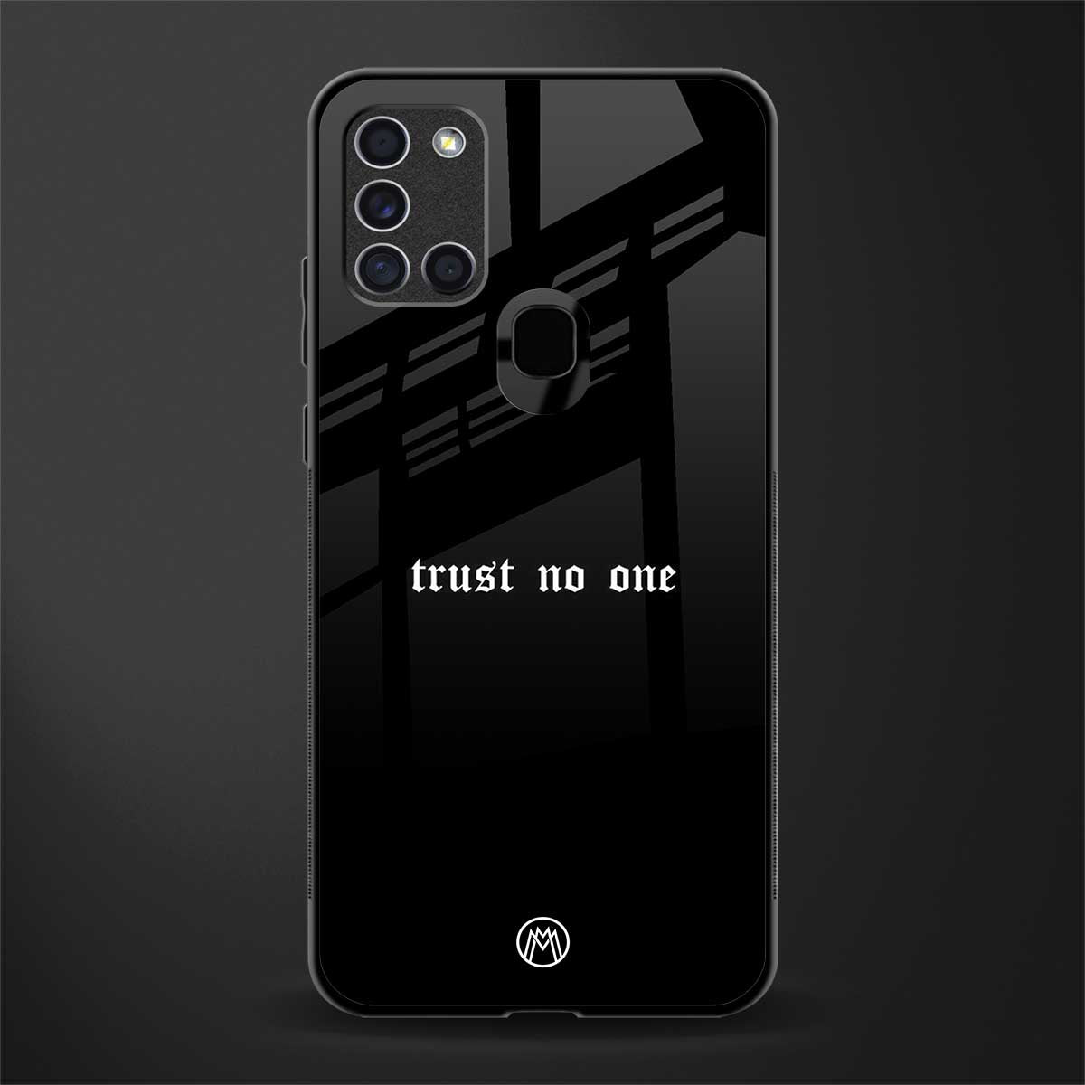 trust no one aesthetic quote glass case for samsung galaxy a21s image