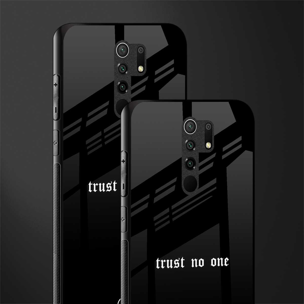 trust no one aesthetic quote glass case for redmi 9 prime image-2