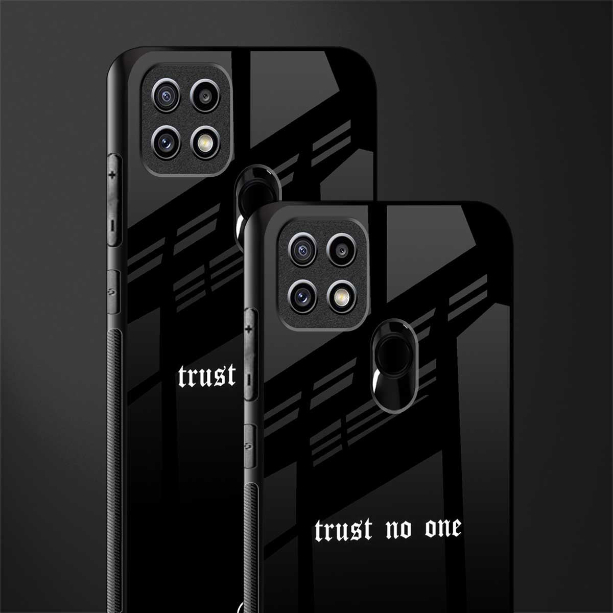trust no one aesthetic quote glass case for oppo a15s image-2
