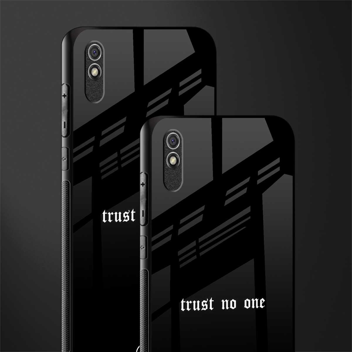 trust no one aesthetic quote glass case for redmi 9a image-2