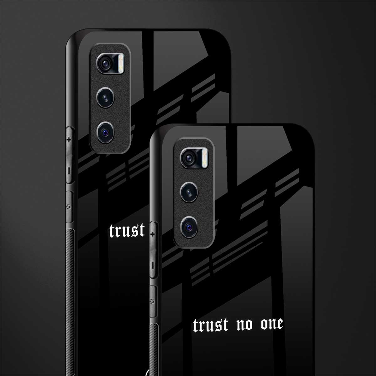 trust no one aesthetic quote glass case for vivo v20 se image-2